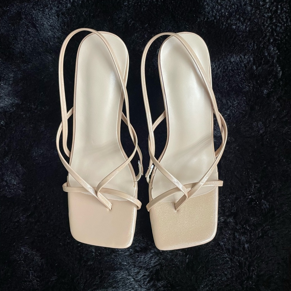Elegant Cream Strappy Sandals